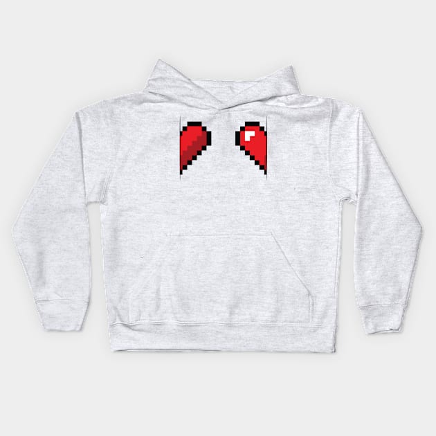 Pixel heart Kids Hoodie by CHARMTEES